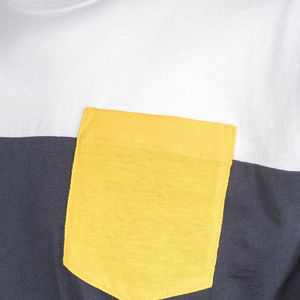 Camisetas de Verano para Hombre de Alta Calidad, 100% Algodón, Combo de Tres Colores, Amarillo, con Bolsillo y Parche Personalizado, Cuello Redondo, Transpirables y Antiarrugas - Product Image 5