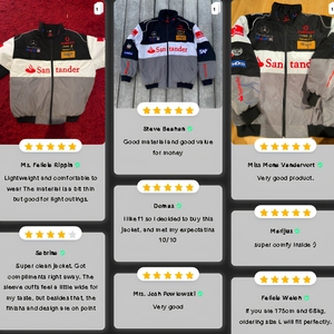 Veste de course F1 Merc de haute qualité et de qualité supérieure |   Vêtements de sport automobile style flèches argentées, haute densité, marque privée automobile - Product Image 6