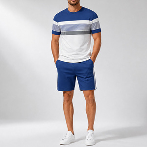 Conjunto de Pantalones Cortos y Camiseta Deportivos Casuales Estampados de Verano Unisex al por Mayor OEM, Conjunto de 2 Piezas de Algodón Transpirable - Product Image 6