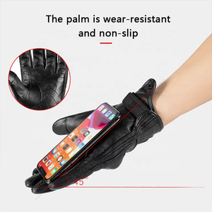 Guantes de Motocicleta de Cuero Completo, Impermeables, con Protección de Nudillos, Guantes Clásicos de Motocicleta con Deslizadores en la Palma SHGS009 - Product Image 1