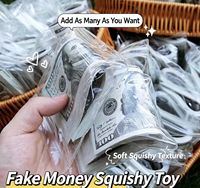 Nouveauté Jouet Squishy en forme de billet de banque, Jouet anti-stress à presser pour enfants, Vente en gros OEM, Cadeau