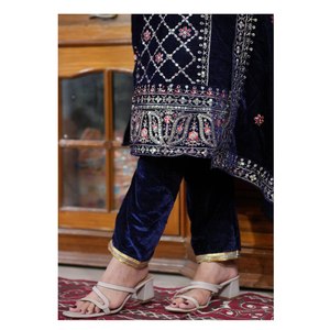 Traje de fiesta de diseñador para mujer con Conjunto elegante de trabajo bordado con secuencia - Product Image 6