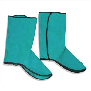 Couvre-chaussures en cuir ignifuge pour soudeur, protection industrielle robuste, qualité supérieure, cuir de vachette pleine fleur, protège-tibias de soudage - Product Image 2