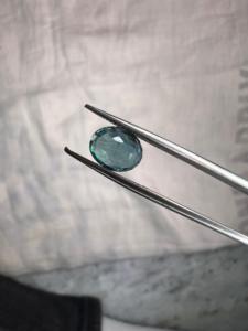 Pierre précieuse naturelle de 1,55 ct, taille ovale, bleu-vert, pierre brute pour bagues, pendentifs, bijoux personnalisés, vente en gros, fournisseur de pierres précieuses - Product Image 2