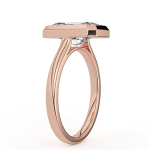 แหวนเพชรทรงรัศมี 2.59 กะรัต ทอง 14K 18K เพชรเลี้ยงในห้องปฏิบัติการ แหวนหมั้นแบบมินิมอลลิสต์ แหวนแต่งงานแบบโมเดิร์นประดับเพชรแบบเบเซล - Product Image 6