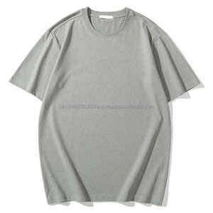 Camisetas de Primera Calidad para Hombre, Estilo Urbano, Algodón Transpirable, Tallas Grandes, Camiseta Informal de Verano en Gris Jaspeado - Product Image 2