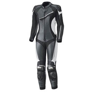 Traje de Motociclismo de Cuero Personalizado en Blanco y Negro, Traje de Motociclista de Carreras con Protección Avanzada - Product Image 1