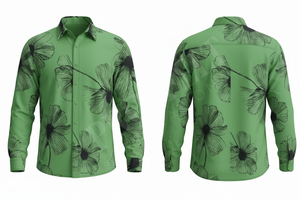 Chemise à Boutons à Motifs Floraux Personnalisés pour Toutes les Saisons, Chemise à Manches Longues Casual, Confortable, Élégante, OEM ODM, Chemises de Haute Qualité - Product Image 2