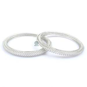 18K Gold Plated CZ Number Bangles Trendy Beaded Bracelets for Women - Product Image 5