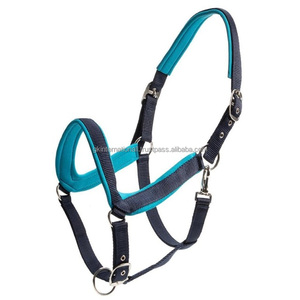Licol de cheval équestre de meilleure qualité Logo personnalisé Cheval Durable double réglable Nylon Cheval Licou et accessoires - Product Image 2