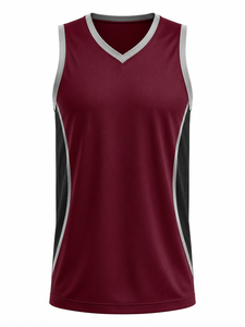 Maillot de basket-ball personnalisé OEM de haute qualité, 100% polyester, maille respirante, imprimé par transfert thermique, taille plus, UPF 50+ - Product Image 2