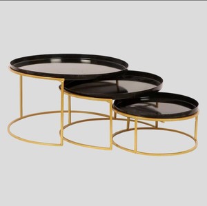 Premium 3 Tier Metal Display Stand – Round Serving <b>Trays</b> with Gold Frame for Buffet, Dessert & Catering - Product Image 1