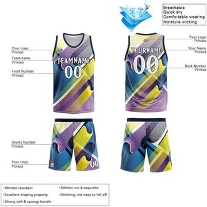 Tenue de basketball personnalisée, maillot et short de basketball, respirant, anti-humidité, séchage rapide, vente en gros, direct usine - Product Image 3