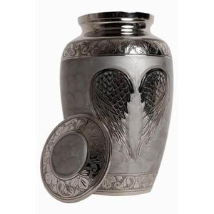 Urne funéraire en métal argenté, style européen, durable, pour adultes, personnalisable, en laiton vintage, pour cendres commémoratives. - Product Image 5