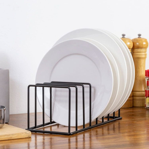 Wholesale Pot and Pan Organizer <b>Rack</b> for Kitchen Cabinet Metal Plate Holder Stand Trending Kitchen Cabinet Organizer - Product Image 5
