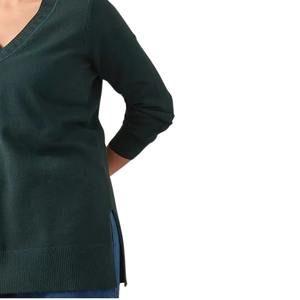 Sweat-shirt col V grande taille pour femme, écologique, mode automne/hiver - Nouvelle collection de sweats col V grande taille pour femme - Product Image 5