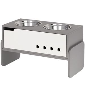 Ciotole Rialzate per Cani Regolabili in Altezza (3 Livelli) con Tappetino Anti-Ingozzamento, Facili da Pulire, per Cani di Taglia Media e Extra Large - Product Image 1