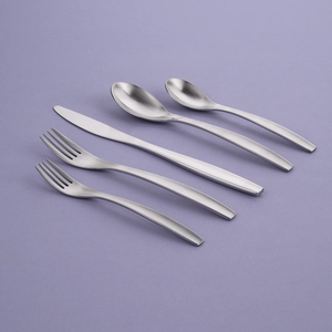 Ensemble de couverts en acier inoxydable durable de haute qualité, marque PHC, design élégant poli miroir, réutilisable, passe au lave-vaisselle - Product Image 1