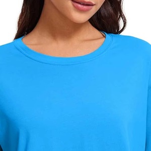 Ofertas Calientes Nueva Moda Camiseta Corta para Mujer Personaliza Tu Diseño Alta Calidad 100% Algodón Transpirable con Logotipo Sólido - Product Image 3