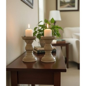 Portavelas de madera de mango Aqdus Saleem, estilo huracán, hechos a mano, cuadrados, estilo rústico y cottage, juego al por mayor - Product Image 1
