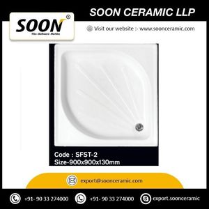 Base de Ducha Cuadrada Moderna de Acrílico Blanco Empotrada con Drenaje Automático para Baños de Hoteles y Villas - Product Image 2