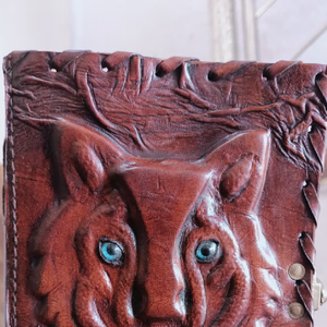 Handcrafted Pure Leather <b>Journal</b> With Traditional Handwork Handmade Leather <b>Diary</b> Wholesale Bulk Supplier Manufacturer India - Product Image 3