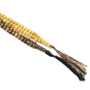 Cuentas de Oración Musulmanas, 99 Cuentas de Rosario de Madera Natural de 8mm, Tesbih de Oración Indonesio de Oriente Medio - Product Image 6