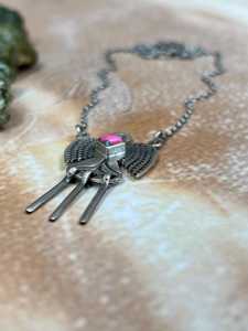 Collar de Algodón de Azúcar Turquesa Hecho a Mano en Plata de Ley, Joyería Boho del Suroeste, Regalo Artesanal para Ella - Product Image 2
