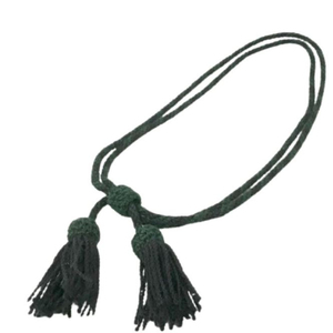 Green Hat Cord Tassel Braided Cap <b>String</b> for Adult Unisex American Reproduction Green and <b>Black</b> Wool Medical Service Hat Cords - Product Image 6