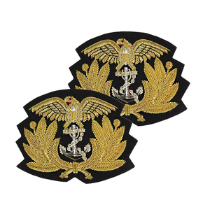 Badges personnalisés en tissu sergé brodé à la main, de luxe, écologiques, sans nickel, brillants, pour la vente en gros - Product Image 2