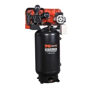 Compressore d'aria elettrico stazionario certificato ASME da 7,5 HP 230V con serbatoio verticale da 80 galloni, tempo di riempimento di 6 minuti, potenza di 2,2 kW - Product Image 1