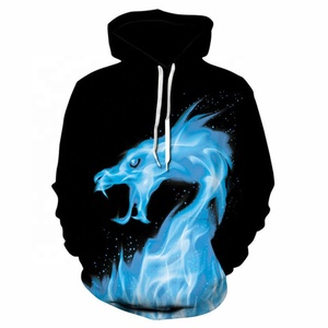 Sweat-shirt à capuche unisexe imprimé 3D motif animal, vêtement de sport à manches longues, sweat-shirt à capuche pour couple, en polaire écologique polyester/coton - Product Image 1
