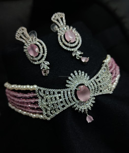 Classic American Diamond <b>Bridal</b> <b>Jewelry</b> <b>Set</b> Two-Piece Necklace and Earrings for Wedding Fashionable Classic Style - Product Image 1