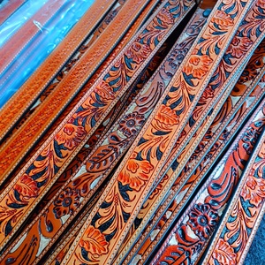 Cinturón Vaquero de Cuero Vacuno de Calidad, Marca Cowboy, Diseño Pintado, Hebilla de Aleación Metálica Hecha a Mano, Mejor Precio al por Mayor - Product Image 4