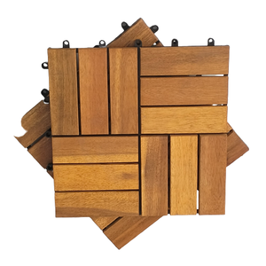 Baldosas de Madera Encajables para Terraza, Patio, Balcón, Jardín, 30 x 30 cm, Fácil Instalación, Impermeables, Resistentes al Fuego, Antideslizantes - Product Image 1