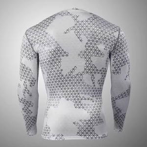 ผู้ผลิตชุดกีฬา Rash Guard สำหรับผู้ชาย ขายดี ระบายอากาศได้ดี แห้งเร็ว ผลิตจากผ้า Spandex/Polyester คุณภาพสูง บริการ OEM - Product Image 2