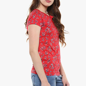 T-shirt personnalisé pour femmes, décontracté, hiver, col rond, 100% polyester, imprimé par sublimation, respirant, séchage rapide, à prix avantageux - Product Image 3