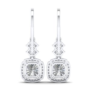 REYES New Design 925 <b>Sterling</b> <b>Silver</b> Moissanite <b>Huggie</b> Earrings 14K White Gold Rhodium Plated Anniversary Gift Fine Jewelry - Product Image 4