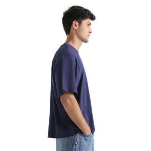 Camiseta de Hombre OEM 100% Algodón con Logotipo Bordado Personalizado en la Parte Delantera, Cuello Redondo, Manga Corta, Estilo Casual de Verano, Transpirable, Corte Holgado, Unisex, en Oferta - Product Image 3