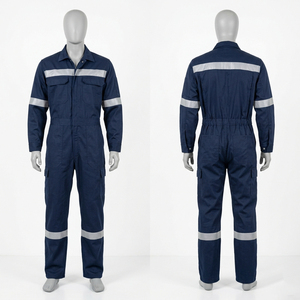 Combinaison de travail réfléchissante jaune à manches longues, uniforme de protection, combinaison de sécurité pour hommes, vêtements de travail - Product Image 2