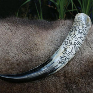 Corne à boire viking authentique Nawe pour la bière, corne de buffle polie de haute qualité, décoration d'intérieur de Falak World Export - Product Image 4