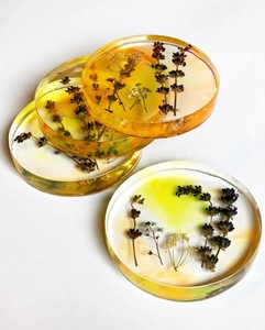 Resin Coaster Set Premium Drink Mats Elegant <b>Table</b> <b>Protectors</b> Stylish Durable Surface Protection - Product Image 6