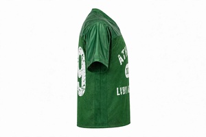 T-shirt en maille à imprimé lettres, col en V, style hip-hop, décontracté, sportif, pour couple, haut d'été à manches courtes, streetwear, maillots de sport - Product Image 3