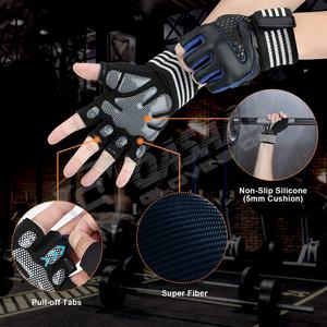 Sports de plein air cyclisme personnalisé en gros cuir-néoprène demi-doigt Gym entraînement-gants d'haltérophilie - Product Image 5