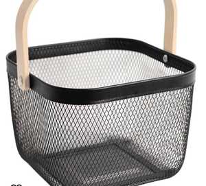 Cesta de Almacenamiento de Alambre Rectangular Moderna y Ecológica GODD DESIGN con Cuerda para Guardar Pan y Verduras - Product Image 3