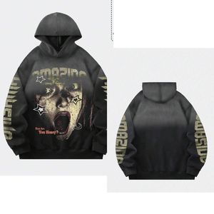 Custom <b>Vintage</b> Acid Wash Graphic Hoodies Men <b>Y2K</b> Grunge Oversized Sweatshirts High Quality Heavyweight Pullover Streetwear Bulk - Product Image 1