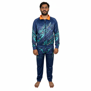 Chándal de Forro Polar Térmico Personalizado con Logo al por Mayor para Hombre, Conjunto Deportivo de Tallas Grandes con Cremallera para Otoño, Chándal de Alta Calidad - Product Image 1