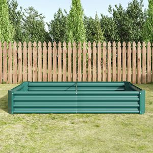 Fioriera Rettangolare Rialzata in Metallo per Esterni 6x3x1 piedi per Fiori, Verdure e Piante - Verde per Vivere all'Aperto - Product Image 3