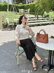 กระโปรงแม็กซี่ทรงเมอร์เมดเอวสูงสีดำสำหรับผู้หญิง สไตล์หรูหรา เหมาะสำหรับใส่ทำงานหรือลำลอง ผ้าโพลีเอสเตอร์ผสมสแปนเด็กซ์ ยี่ห้อ MIREL - Product Image 4