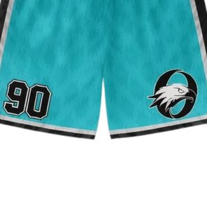 Ensemble uniforme de lacrosse pour hommes, bleu sarcelle et noir, en polyester léger, maillot et short de sport athlétique, tenue d'entraînement assortie - Product Image 4